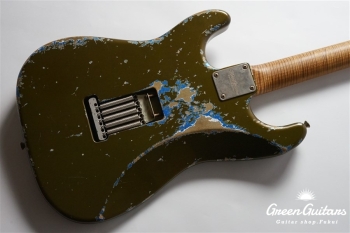 XSC-2 - Olive Drab over Lake Placid Blue / Heavy Aged / Alder / Master Grade Flame Maple