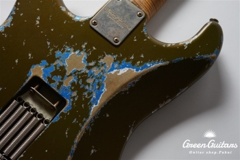 XSC-2 - Olive Drab over Lake Placid Blue / Heavy Aged / Alder / Master Grade Flame Maple