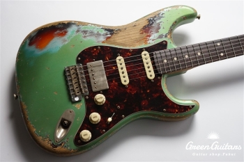 XSC-2 - Vintage Firemist Silver over 3 Tone Burst / Super Heavy Aged / Master Grade Flame Maple