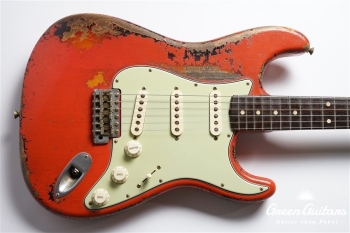 MBS 1960 Stratocaster Heavy Relic by Dale Wilson - Fiesta Red Over 3TS