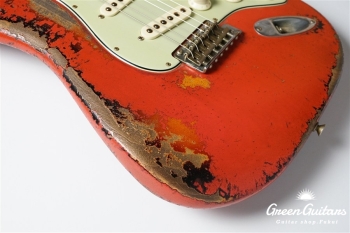 MBS 1960 Stratocaster Heavy Relic by Dale Wilson - Fiesta Red Over 3TS