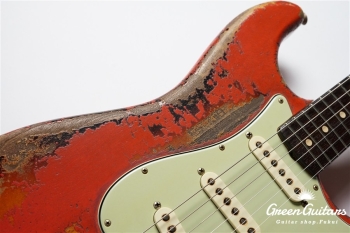 MBS 1960 Stratocaster Heavy Relic by Dale Wilson - Fiesta Red Over 3TS
