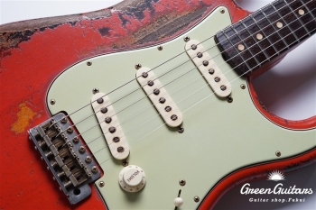MBS 1960 Stratocaster Heavy Relic by Dale Wilson - Fiesta Red Over 3TS