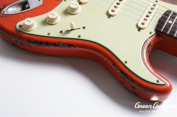 MBS 1960 Stratocaster Heavy Relic by Dale Wilson - Fiesta Red Over 3TS