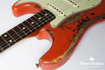 MBS 1960 Stratocaster Heavy Relic by Dale Wilson - Fiesta Red Over 3TS