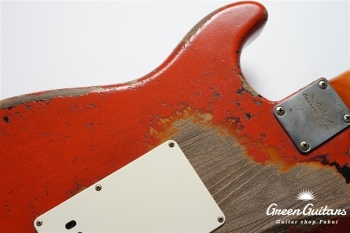 MBS 1960 Stratocaster Heavy Relic by Dale Wilson - Fiesta Red Over 3TS