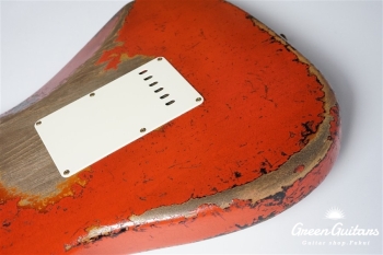 MBS 1960 Stratocaster Heavy Relic by Dale Wilson - Fiesta Red Over 3TS