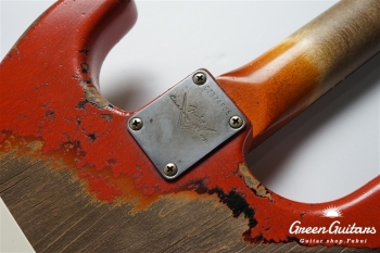 MBS 1960 Stratocaster Heavy Relic by Dale Wilson - Fiesta Red Over 3TS