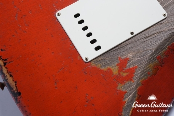 MBS 1960 Stratocaster Heavy Relic by Dale Wilson - Fiesta Red Over 3TS