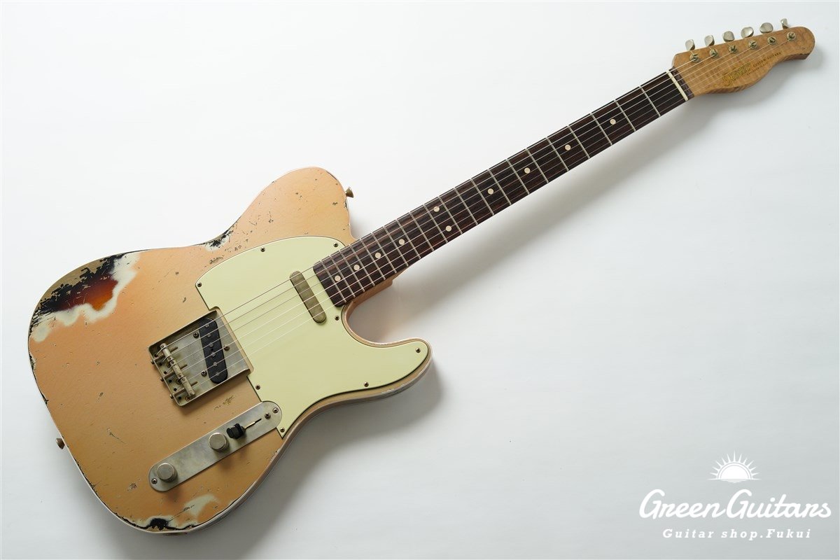 XTC-1 - Shoreline Gold over 3Tone Burst / Heavy Aged / Alder / Master Grade Flame Maple