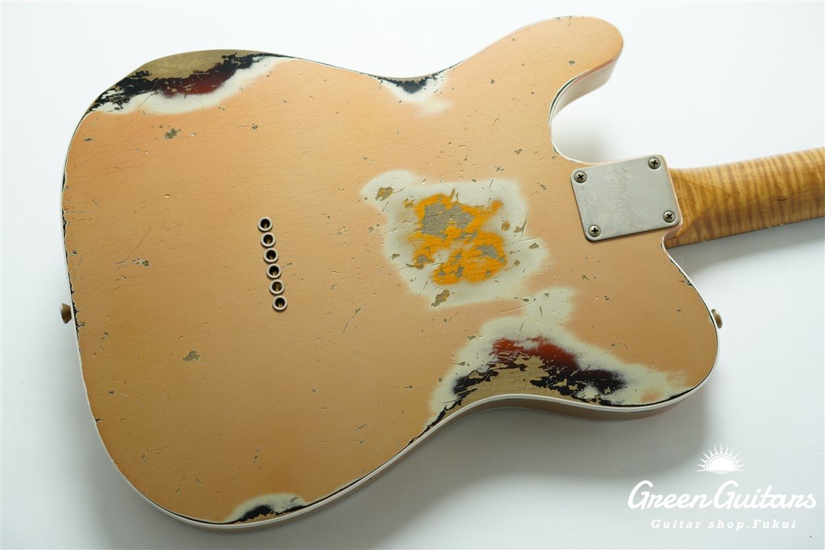 XTC-1 - Shoreline Gold over 3Tone Burst / Heavy Aged / Alder / Master Grade Flame Maple