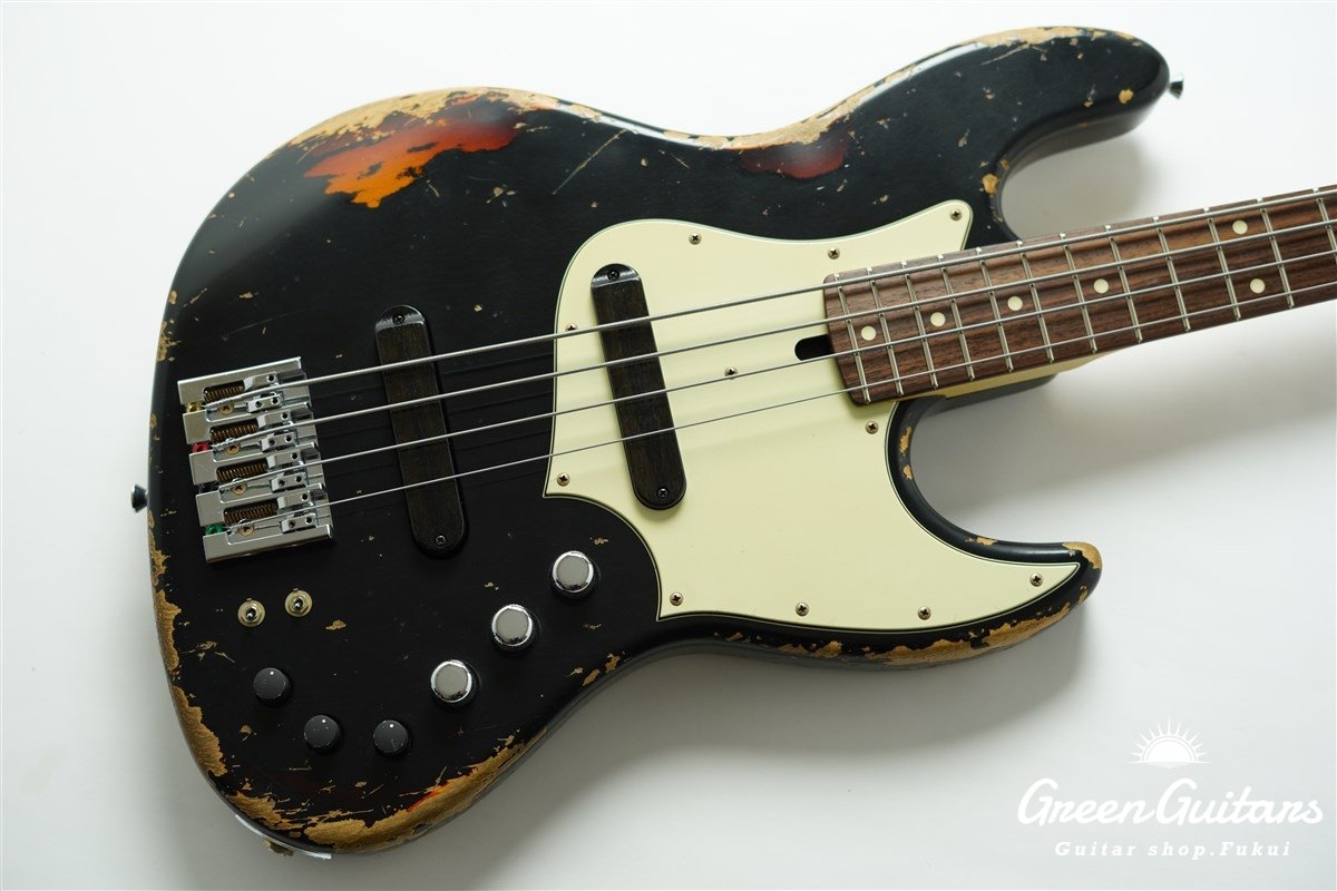 XJ-1T 4st - Black over 3 Tone Burst / Heavy Aged / Alder / R