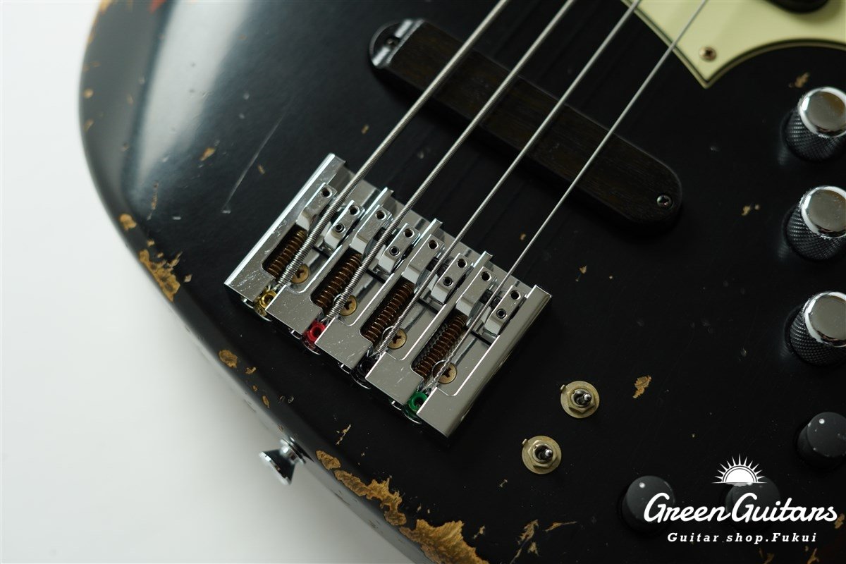 XJ-1T 4st - Black over 3 Tone Burst / Heavy Aged / Alder / R