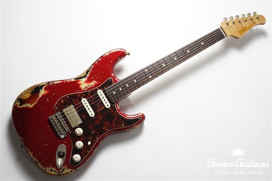 XSC-2 - Dark Candy Apple Red over 3 Tone Sunburst / Heavy Aged / Alder