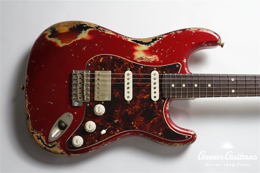 XSC-2 - Dark Candy Apple Red over 3 Tone Sunburst / Heavy Aged / Alder