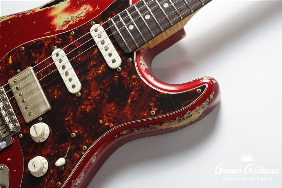 XSC-2 - Dark Candy Apple Red over 3 Tone Sunburst / Heavy Aged / Alder