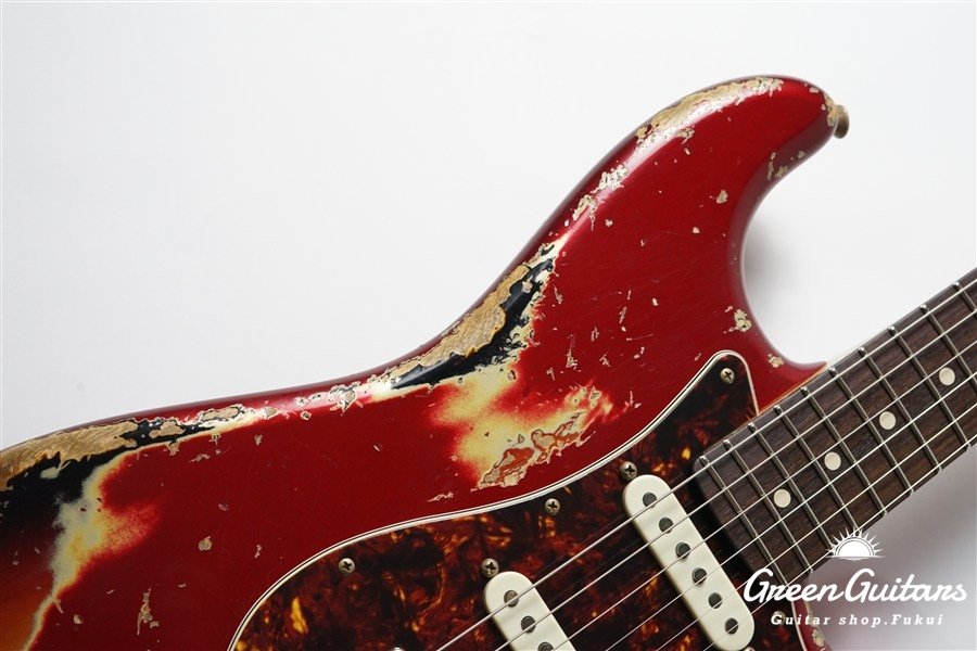 XSC-2 - Dark Candy Apple Red over 3 Tone Sunburst / Heavy Aged / Alder