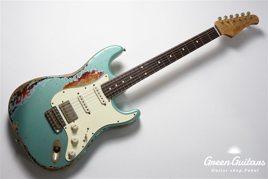 XSC-2 - Faded Firemist Silver over 3 Tone Burst / Heavy Aged / Alder