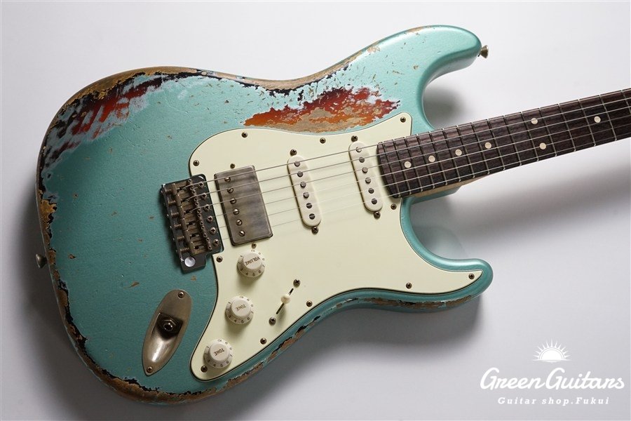 XSC-2 - Faded Firemist Silver over 3 Tone Burst / Heavy Aged / Alder