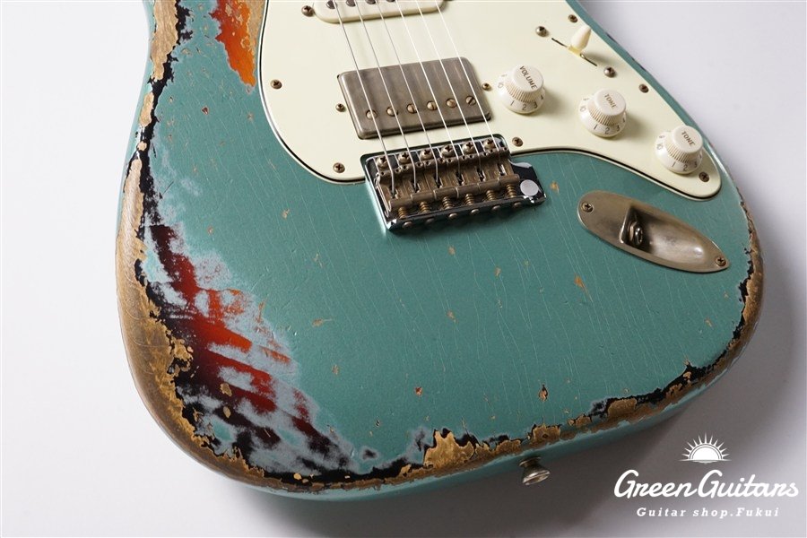 XSC-2 - Faded Firemist Silver over 3 Tone Burst / Heavy Aged / Alder