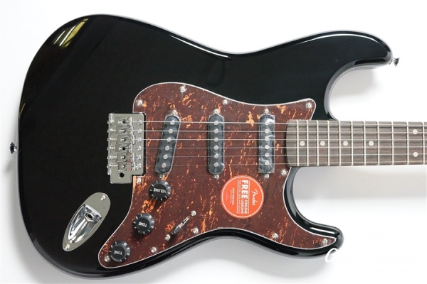 FSR Affinity Series Stratocaster - Black with Tortoiseshell Pickguard