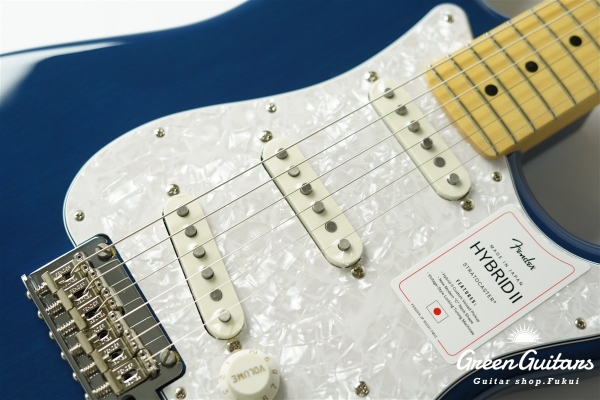 2021 Collection Made in Japan Hybrid II Stratocaster - Indigo Trans