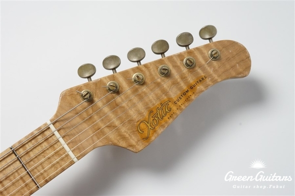 XSC-2 - Olympic White over Seafoam Green / Heavy Aged / Alder / 5A Grade Flame Maple Neck