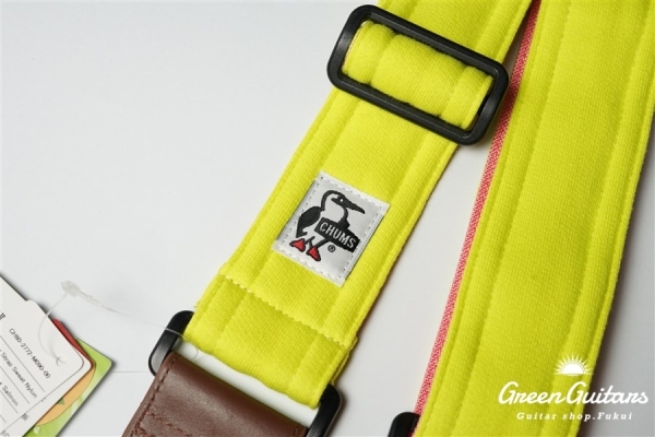 Guitar Strap Sweat Nylon - Neon Lime / Salmon