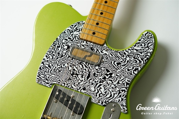 Model T. #179 Light Aged - Guacamole Mist Metallic Pickguard & Sunglasses - Shaped by stone-D eyewear (1990s Cellulose Acetate/Made in SABAE,FUKUI) 