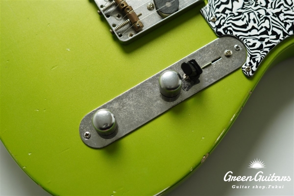 Model T. #179 Light Aged - Guacamole Mist Metallic Pickguard & Sunglasses - Shaped by stone-D eyewear (1990s Cellulose Acetate/Made in SABAE,FUKUI) 