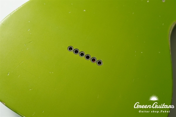 Model T. #179 Light Aged - Guacamole Mist Metallic Pickguard & Sunglasses - Shaped by stone-D eyewear (1990s Cellulose Acetate/Made in SABAE,FUKUI) 