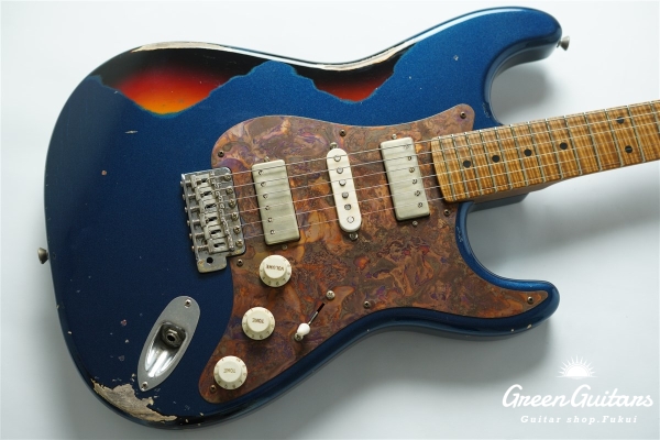Model S. #189 Multi Layer Heavy Aged - Dark Lake Placid Blue over 3TS with Copper Red