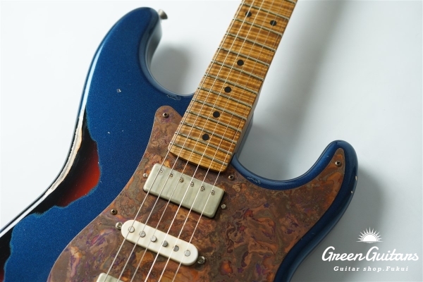 Model S. #189 Multi Layer Heavy Aged - Dark Lake Placid Blue over 3TS with Copper Red