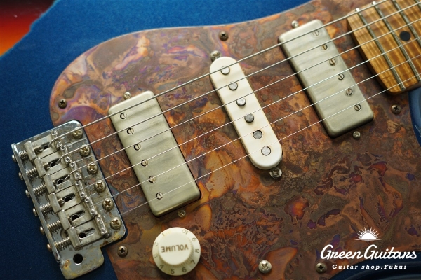 Model S. #189 Multi Layer Heavy Aged - Dark Lake Placid Blue over 3TS with Copper Red