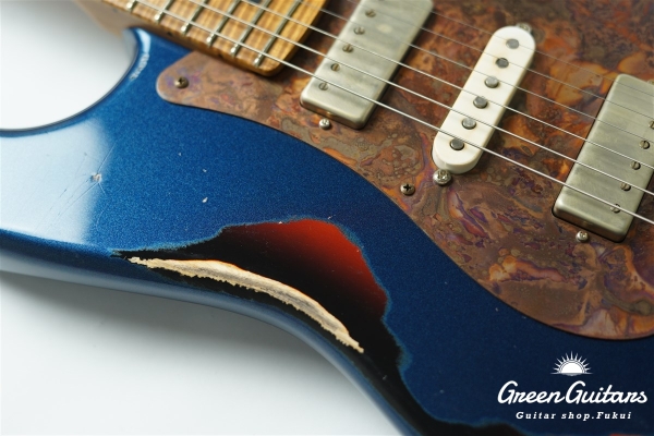 Model S. #189 Multi Layer Heavy Aged - Dark Lake Placid Blue over 3TS with Copper Red