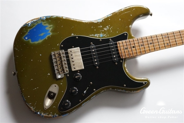 XSC-2 - Olive Drab over Lake Placid Blue / Heavy Aged / Alder / Master Grade Flame Maple