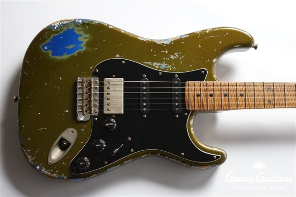 XSC-2 - Olive Drab over Lake Placid Blue / Heavy Aged / Alder / Master Grade Flame Maple