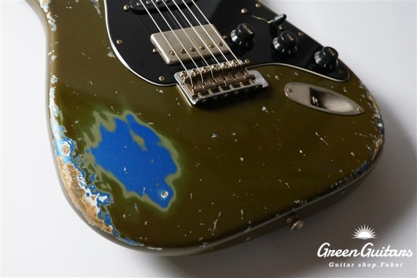 XSC-2 - Olive Drab over Lake Placid Blue / Heavy Aged / Alder / Master Grade Flame Maple