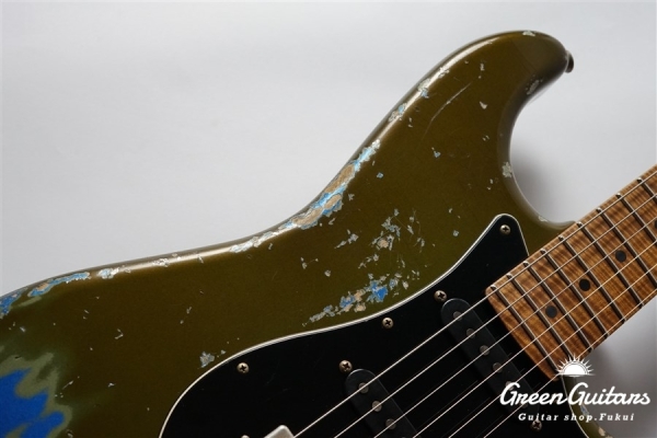 XSC-2 - Olive Drab over Lake Placid Blue / Heavy Aged / Alder / Master Grade Flame Maple