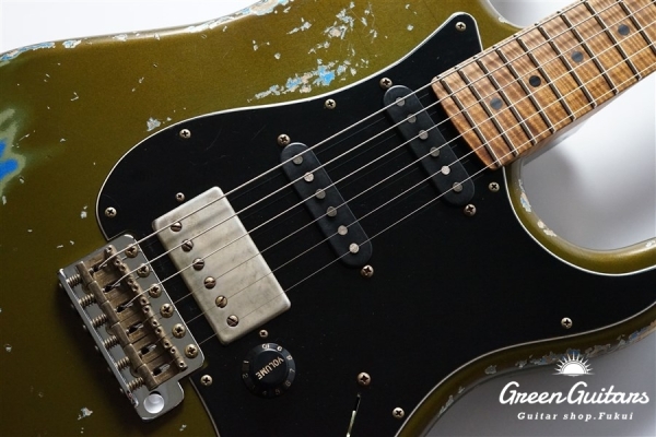 XSC-2 - Olive Drab over Lake Placid Blue / Heavy Aged / Alder / Master Grade Flame Maple