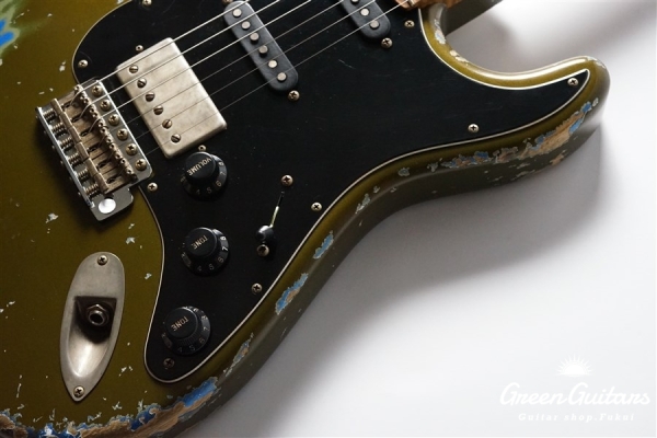 XSC-2 - Olive Drab over Lake Placid Blue / Heavy Aged / Alder / Master Grade Flame Maple