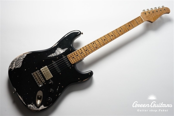 XSC-2 - Black over Black Paisley / Heavy Aged / Master Grade Flame Maple Gloss Finish