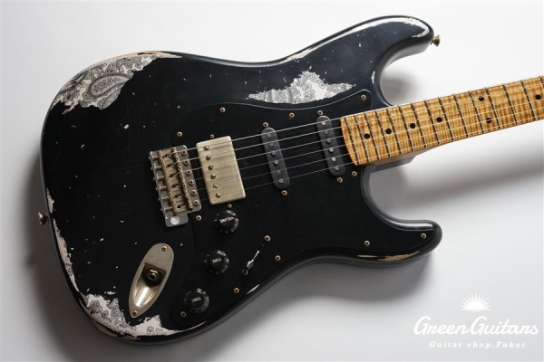 XSC-2 - Black over Black Paisley / Heavy Aged / Master Grade Flame Maple Gloss Finish