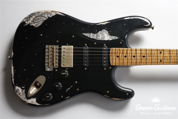XSC-2 - Black over Black Paisley / Heavy Aged / Master Grade Flame Maple Gloss Finish