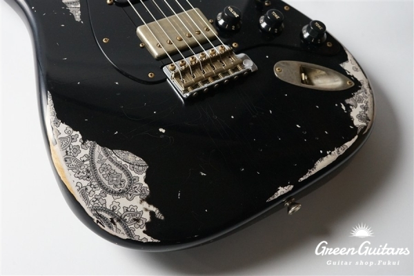 XSC-2 - Black over Black Paisley / Heavy Aged / Master Grade Flame Maple Gloss Finish