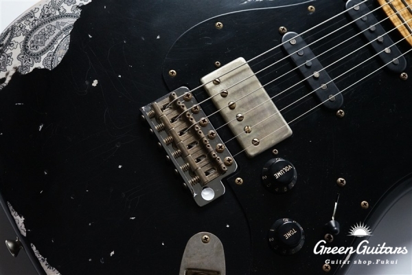 XSC-2 - Black over Black Paisley / Heavy Aged / Master Grade Flame Maple Gloss Finish