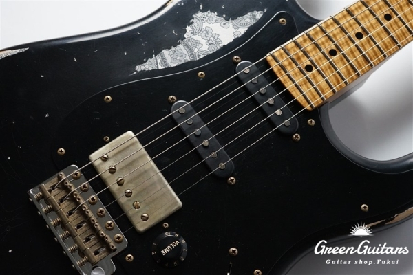 XSC-2 - Black over Black Paisley / Heavy Aged / Master Grade Flame Maple Gloss Finish