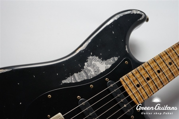 XSC-2 - Black over Black Paisley / Heavy Aged / Master Grade Flame Maple Gloss Finish