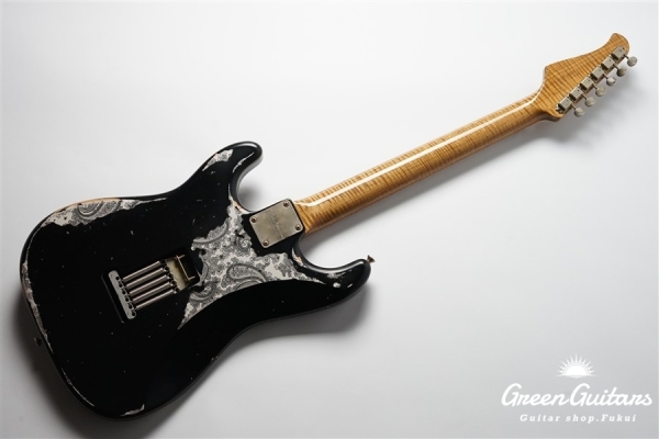 XSC-2 - Black over Black Paisley / Heavy Aged / Master Grade Flame Maple Gloss Finish