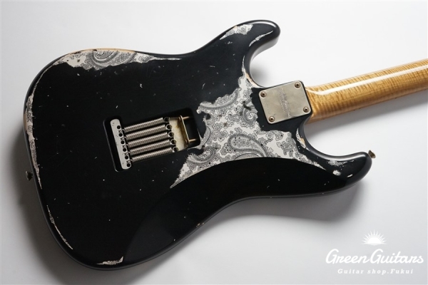 XSC-2 - Black over Black Paisley / Heavy Aged / Master Grade Flame Maple Gloss Finish